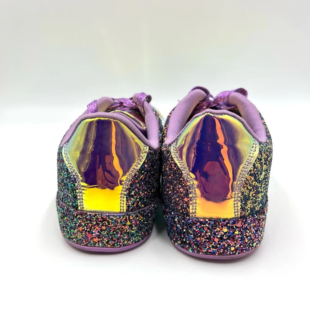 Roxy Rose‎ Size 7 Purple Iridescent Holographic Holo Glitter Sneakers Shoes